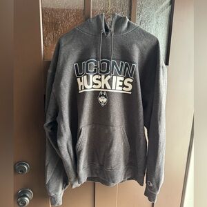 Mens UConn Huskies Grey Hoodie (M)